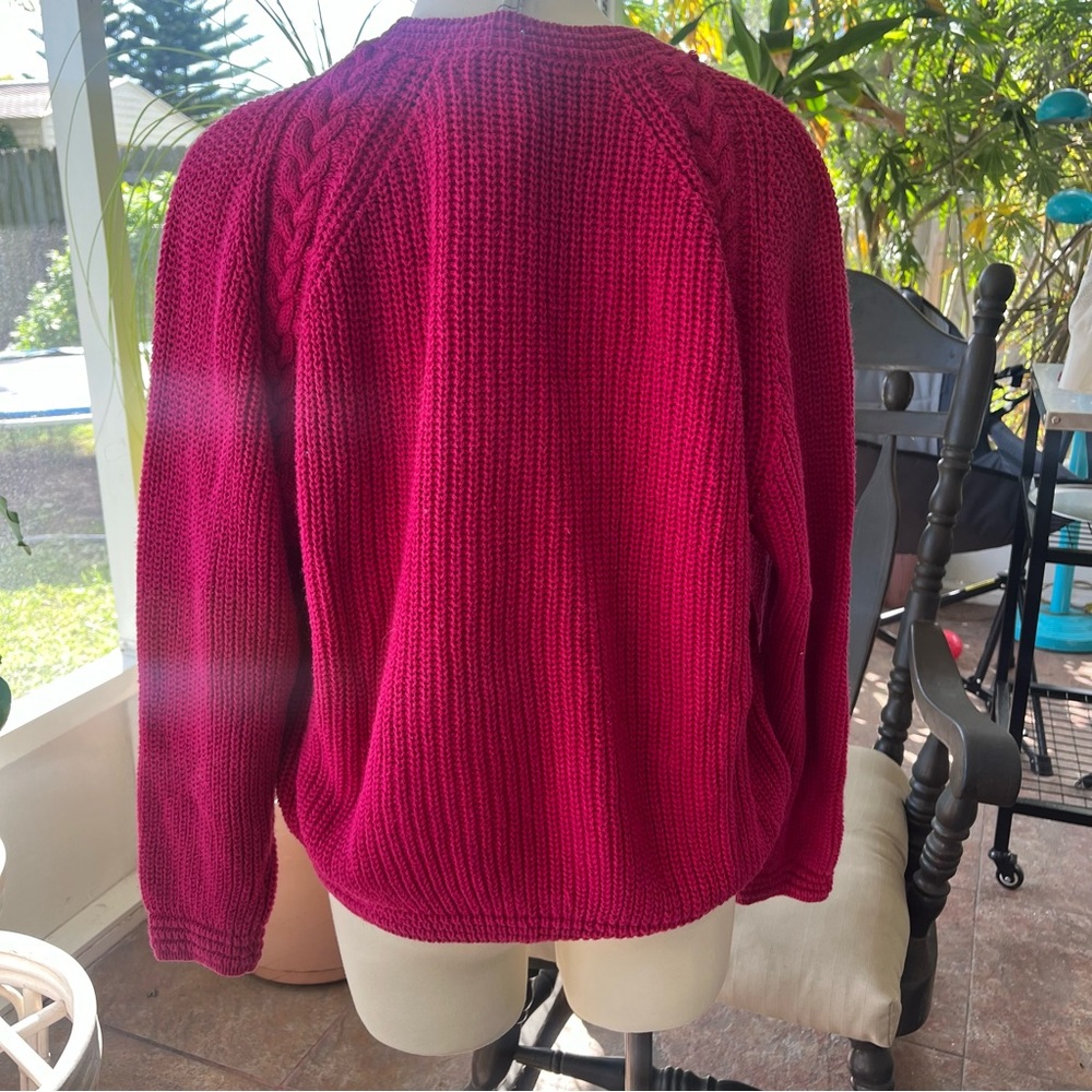 Vintage Women's Crew Neck Sweater - Pink - Picture 7 of 11